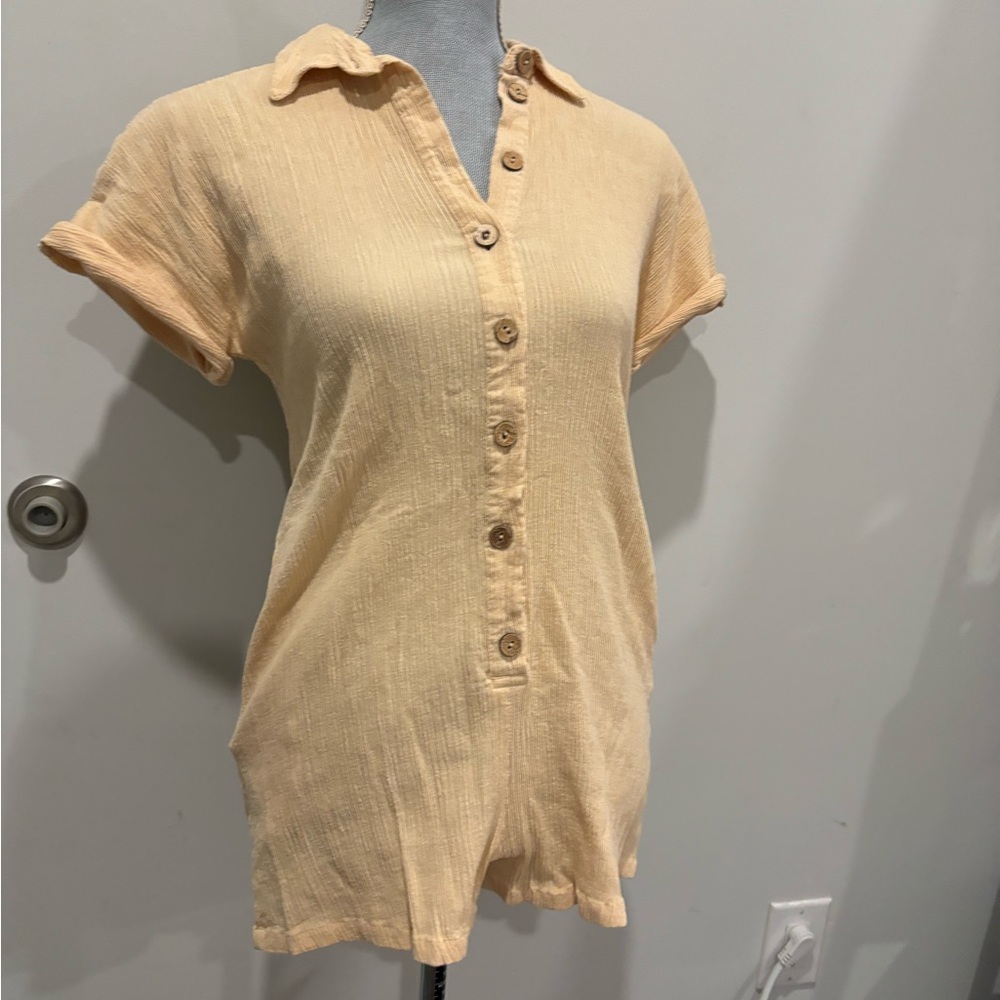 SIZE 2 ASOS LINNEN BUTTON UP ROMPER